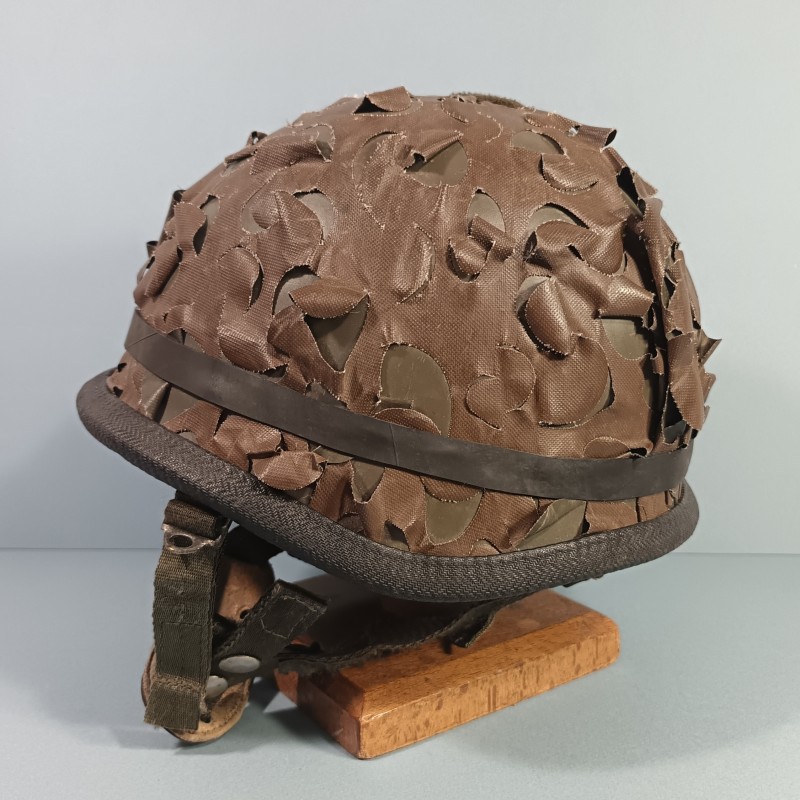 CASQUE F1 ARMEE FRANCAISE CAMOUFLE AVEC LA SALADE REGLEMENTAIRE + LUNETTE BOLLE LEGION ETRANGERE ET TTA